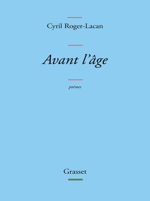 cover image of Avant l'âge